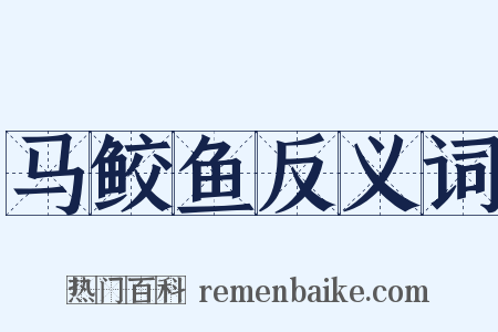马鲛鱼反义词是什么意思的图片